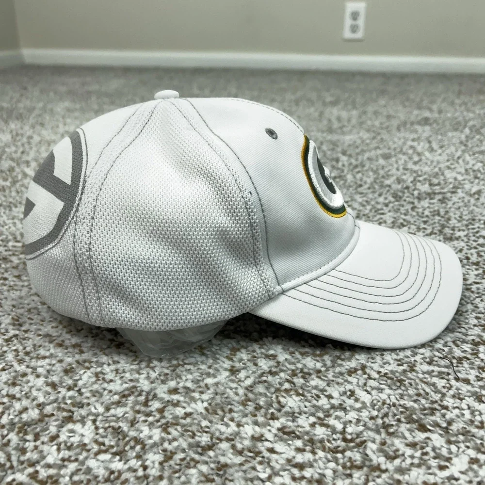 Green Bay Packers Hat Cap Flex Mens One Size White NFL Football '47 Mesh Stretch